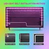 16.4ft TV Rétroéclairage LED Music Strip Lights 5V USB Powered Dreamcolor Bandes de fond Smart App Control Tape Light pour PC Monitor Desk