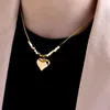 Pendant Necklaces Heart Pandent For Women Gold Color Stainless Steel Chain Romantic Po Frame Necklace Fashion Jewelry Gifts