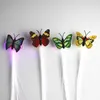 Färgglada Butterfly Glow Braids Flash Headdress LED Fiber Optic Braid Leksaker Glöd Julleksaker Partihandel