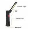 Portable Flashlight Outdoor Camping Working Torch COB LED Lamp 5 Modes USB Rechargeable Built In Battery LED Light Magnetic