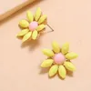 Stud Korean Style Daisy Flower Drop Earrings Cute Acrylic Sunflower Dangle For Women Girls Lovely Summer Jewelry Brincos