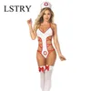 Nxy сексуальное белье медсестра эротический костюм горничной формы косплей необычный платье лстеры женские роль играют горячие + шляпа чулок1217