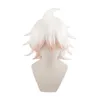 Komaeda Nagito Cosplay Kostüm Süper Danganronpa 2 Erkekler Ceket T-Shirt Ordu Yeşil Siper Cadılar Bayramı Rahat Ceket Cosplay Saç Peruk Y0903