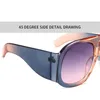Солнцезащитные очки знаменитости бренд роскошные негабаритные очки для женщин BLA маска широкоформатные ретро оттенки UV400