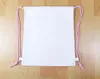 10pcs Stuff Sacks Sublimation DIY White Blank Drawstring Backpack Bag Mix Color