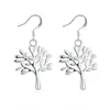 Energy tree sterling silver plated earrings size 3 8CM 1 9CM DMSE874 fashion 925 silver Plate earring jewelry Dangle & Chandelier251p