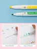 Evidenziatori 6pcs Dots Highlighter Pen Set Dual Side Writingine Marker per disegnare pittura Materiale scolastico per ufficio H6279