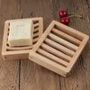 Natürliche Bambus Holz Seifenschale Holz Seifenschale Halter Lagerung Seife Rack Platte Box Container für Bad Dusche Badezimmer DH8888