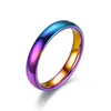 Kvinnor Rose Gold Color Ring 4mm Bröllopsband 925 Sterling Silver Rings