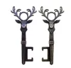 Key Bottle Opener Deer Vintage Jul Housewarming Födelsedagsfest Bröllop Favoriter Zinc Alloy Openers med TAG Card RRB13659