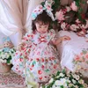 Baby Girl Summer Red Strawberry Spanish Ball Gown Lolita Palace Princess Lace Dress for Easter Eid Birthday Casual Q0716