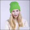 Beanie/Skl Caps Cappelli Cappelli, Sciarpe Guanti Fashion Aessories Donna Inverno a costine in maglia a righe verticali Beanie Cap Neon Color Ski Cuffed Hat