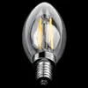 Lampor dimbar E12 2W COB Edison Candle Flame Filament LED glödlampa lampa 10 * 3,5 cm
