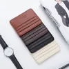 Borse portaoggetti Portafoglio sottile minimalista Portamonete in pelle PU Borsa corta Carta d'identità Candy Color Bank Multi Slot