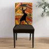 Housses de chaise Style ethnique femme africaine couverture pour chaises de salle à manger haut dossier salon ensembles maison cuisine