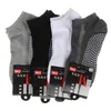 Sportstrumpor 1Pair Men's Cotton Non-Slip Yoga med grepp som andas anti Skidgolv för Pilates Gym Fitness Storlek 39-44