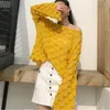 Kadın Sweaters Kadın Ayualin Sarı Tüy Düğün Krop Vintage Parlama Uzun Kollu İnce 2022 Sıcak Sonbahar Kazak Kadınlar Boho Gevşek