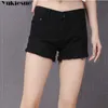 Mode Frauen Sommer Ripped Loch Denim Shorts Jeans Hohe Taille Casual Sexy Push Up Skinny 210608