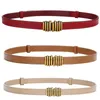 Riemen 2021 dunne lederen riem damesaccessoires trui vest geklede trend all-match dubbele buckle damesbelt