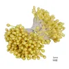 Yellow Artificial Flowers Fruit Cherry Stamen Berries Bundle DIY Cake Christmas Wedding Party Gift Box Wreaths Home Decor 20220122 Q2