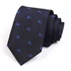 Brand New Fashion Formal Dress Shirt Tie High Quality 7CM Navy Blue Ties for Men Business Work Necktie with Gift Box