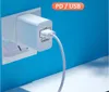 PD Travel Wall Chargers Dual USB Type C USB-C-oplader Mini Snelle lading 12W 2.4A Fast Charging Adapter voor Smartphone Samsung Huawei