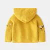 Arrival Autumn Kids Boys Girls Sweaters Hooded Toddler Baby Sweater Cute Cartoon Cardigan Coat Children Clothing 210713