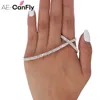 Ae-canfly Mode Main Bracelets Bracelets pour Femmes Strass Flocon De Neige Croix Palm Bracelet Manchette 2k2034 Q0719