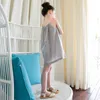 Girl's Dresses Summer Children's Retro Printed Gray Sleeveless Sling Dress Hanging Pure Cotton Shoulder Sweet And Cool Cute Boutique