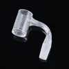 Seamless Fully Weld Quartz Banger with Sandblasted pattern Beveled Edge Smoking Accessories 10mm 14mm male For Glass Bongs