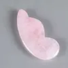 Natural rosa quartzo raspador gua sha ferramenta de massagem pedra jade para o corpo facial olho raspagem placa massagem relaxamento cuidados saúde5319362