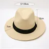 Mulheres homem chapéu de palha chapéu de sol largo borda praia dobrável tampão homens mais tamanho fedora chapéus protetor solar