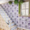 HDHome Purple Peel and Stick Decorative Trees Printed Self Adhesive Wallpaper Removable Contact Paper for Home Decor