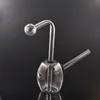 Mini Glass Oil Burner Bong Hookah Water Pipes portable Thick Pyrex Clear Heady Recycler Dab Rig Hand Bongs for Smoking with oil pot