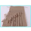 Natural Flax Linen Jewelry Gift Pouch 7x9cm 8x10cm 9x12cm 10x15cm 13x18cm 15x20cm pack of 50 Makeup Jute Gift Packaging Bags