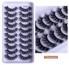 Handmade reutilizável 3D mink pestanas falsificadas curling up crisscross Natural longo espessura grava cílios extensões acessório de maquiagem para os olhos fáceis de usar DHL