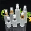 Frosted glazen fles parfum spuitflessen lege cosmetische lotion pomp opslagcontainers 20 ml 30ml 40ml 50ml 60ml 80 ml 100ml verpakking