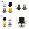 2 Styles Acrylic Flat Mouth Drip Tip Plastic Metal SS DripTip Wide Bore Square Mouthpiece For for 510 810 Thread DHL