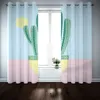 Modern plant Blackout Curtain Cartoon Space Kids Bedroom Drapes Custom Fashion Kitchen Door Curtains