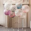 36inch Round Transparent Confetti Latex Balloon Party Decoration Wedding Layout Decoration Baby Shower Birthday Large Balloons Xmas Decor Ball JY1055