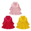 Autunno Casual Bambini Neonate Dot Stampa Abito a maniche lunghe Bambini Toddler Party Princess Dress Q0716