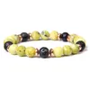 Bracelet de perles de pierre de zèbre rose naturel 8mm pierre de lave perlée charme diffuseur bracelet bijoux de yoga pour femmes hommes bracelet d'amitié