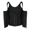 Dames Neopreen Zweet Sauna Vest Taille Trainers Body Shaper Best Shapewear Gewichtsverlies met ritssluiting en haken in zwart