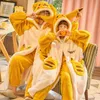 Couple Pajamas Women Autumn And Winter Coral Velvet Men's Thickened Plush Long Nightgown Flannel Warm Bathrobe Set pajama set 211112