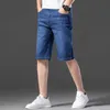 42 44 Men'S Summer Plus Size Five-Point Pants Classic Fashion Business Casual Straight Denim Shorts Male Stretch Brand Jeans 210531