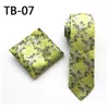 Neck Slipsar 8cm Handgjorda slips för män Fashion Necktie Handkerchief Mäns Classic Handduk Bröllop