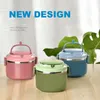 GEEKHOM Stainless Steel Lunch Box Thermal Leakproof Eco-Friendly Folding Lock Food Container Box Bento Lunch Box For Kids School 201016