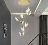 Nordic Light Luxury Swan Pendant Lamped Led Enkel Akryl Hängande Ljus 2022 Nyår Hem Ljus för sovrum Vardagsrum