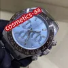 2022 Classic Luxury Mens Watches Ice Blue Dial m116506 40mm Diamond Sapphire Glass Mechanical Automatic Silver Stainless Steel Bracelet Watch With Box Waterproof