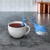 أحدث وصول سيليكون شاي Infuser لطيف الحوت الأزرق مصفاة الشاي مصفاة الغذاء درجة القابلة لإعادة الاستخدام أكياس الشاي ورقة الشاي الإبداعية مجموعات الشاي الإبداعي